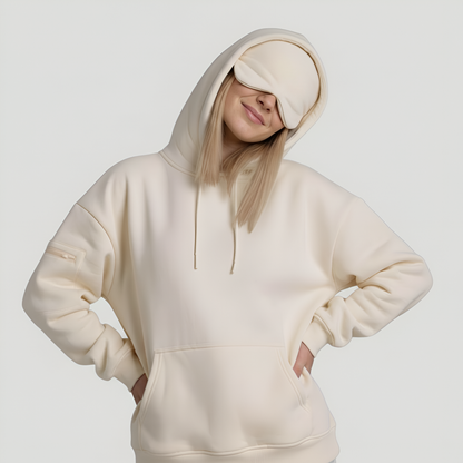 Travel Hoodie With Built In Sleeping Mask