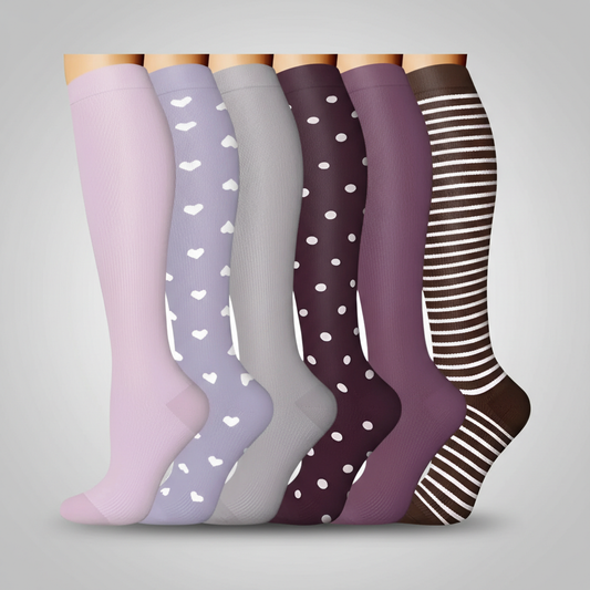 Pack Of 6 Compression Socks For Hiking