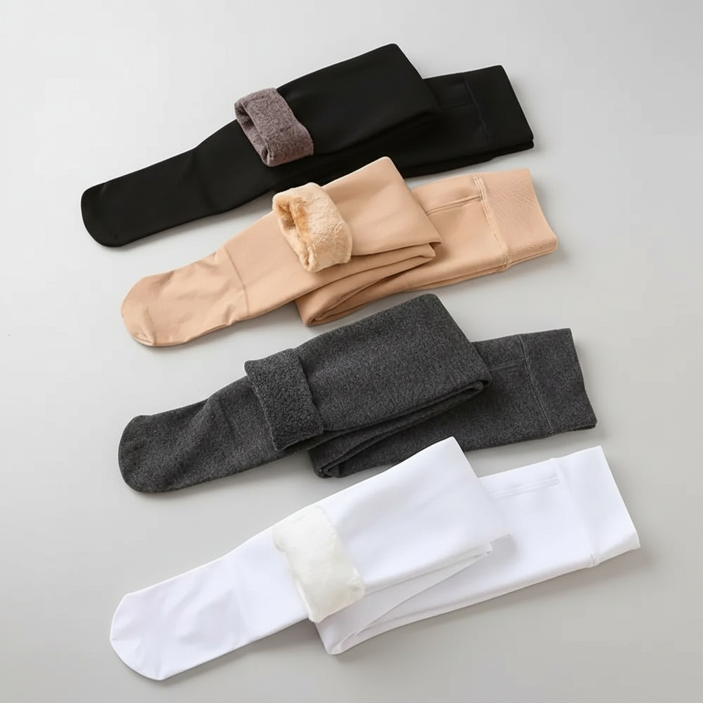 Thick Fleece Lined Tights For Girls