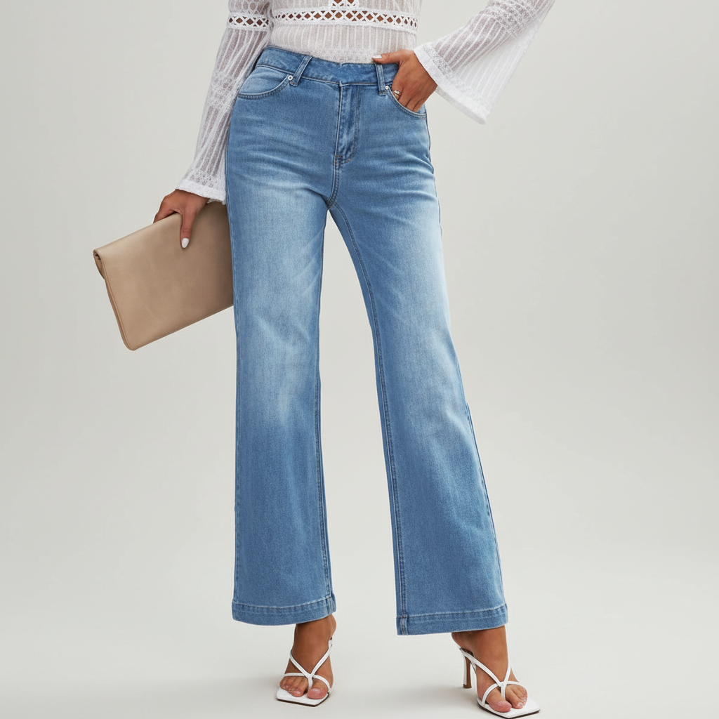 Vintage Inspired Flare Denim Jeans