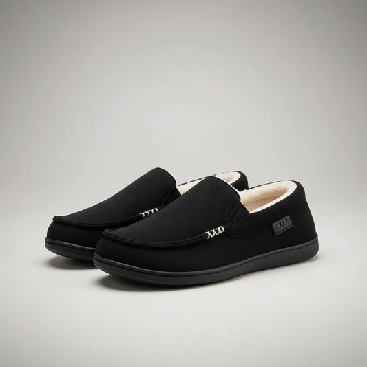 Suede Memory Foam Moccasin Slippers For Men