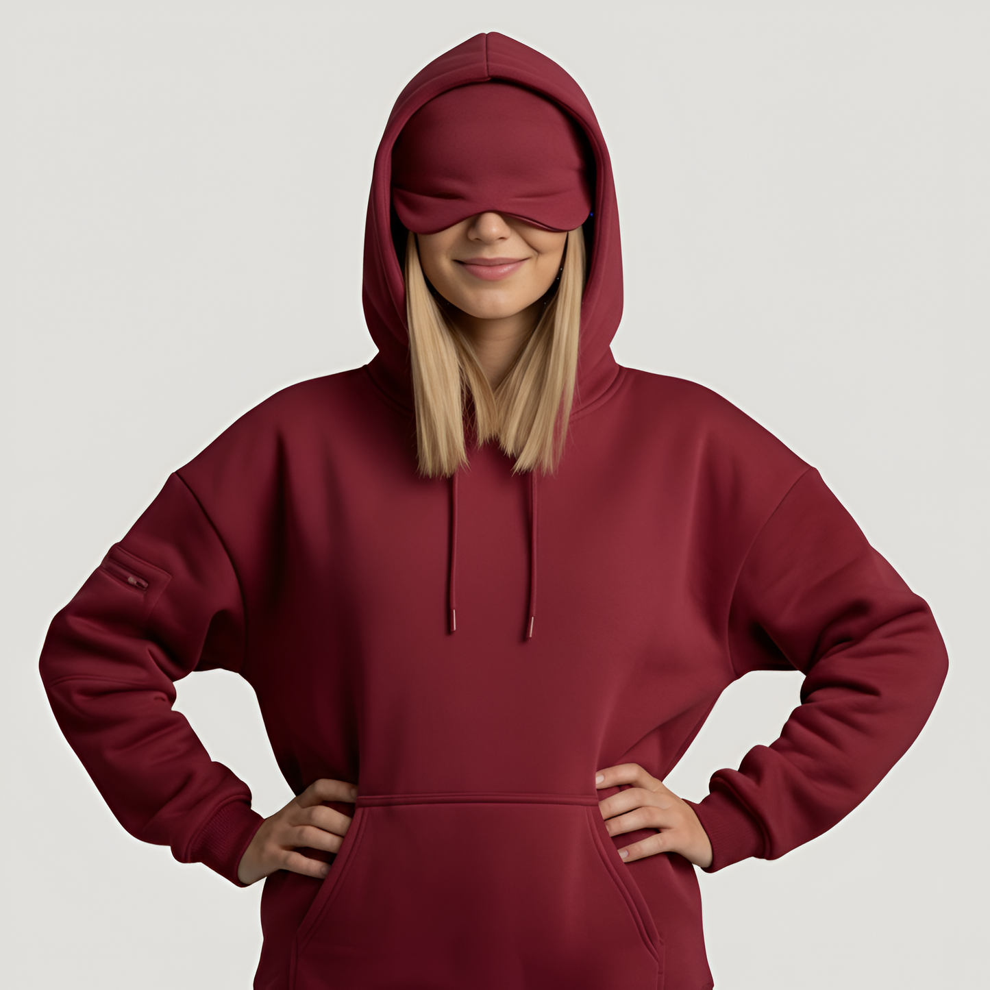 Travel Hoodie With Built In Sleeping Mask