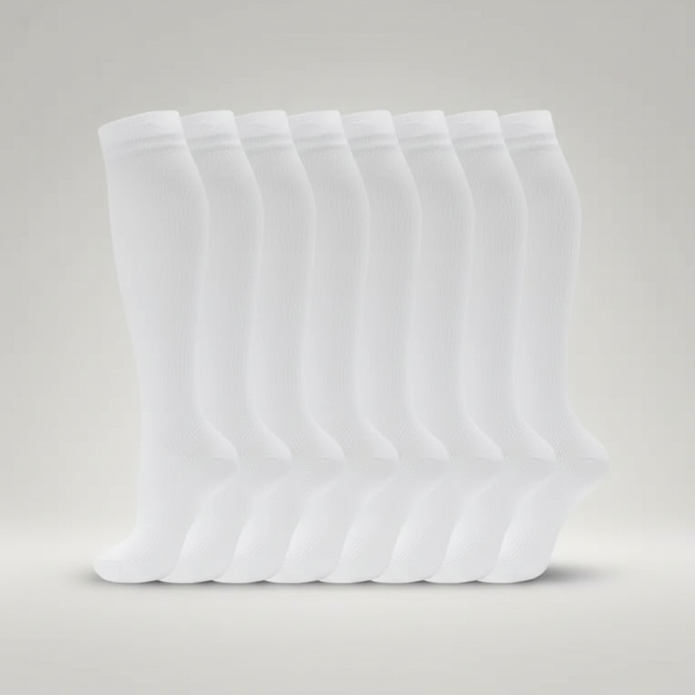 8 Pairs Of Classic High Compression Socks