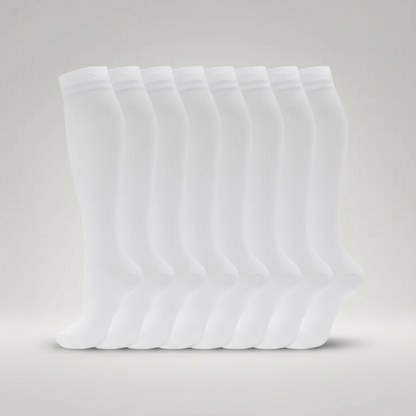 8 Pairs Of Classic High Compression Socks