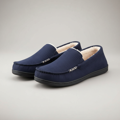 Suede Memory Foam Moccasin Slippers For Men