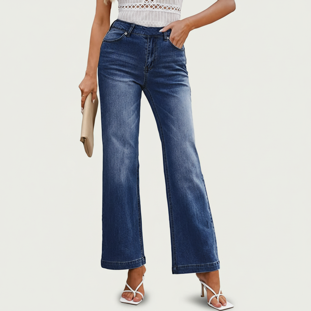 Vintage Inspired Flare Denim Jeans