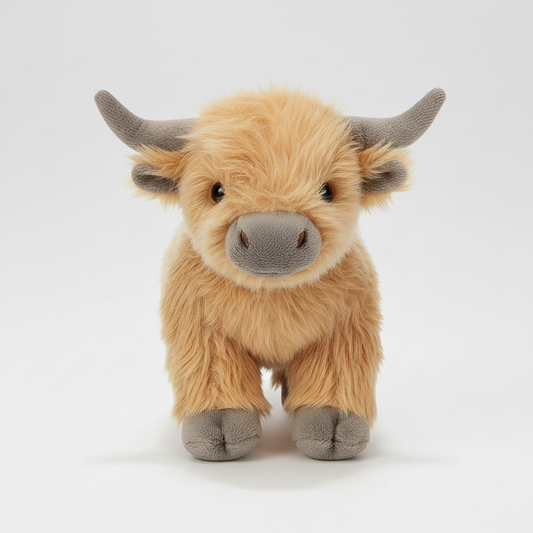 Cartoon Highland Cow Stuffed Toy