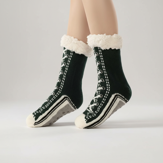 Winter Knit Sherpa Non Slip Slipper Socks