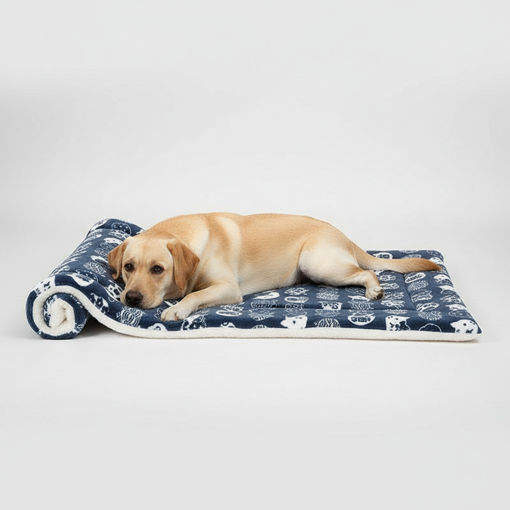 Printed Fleece Pet Cushion Blanket