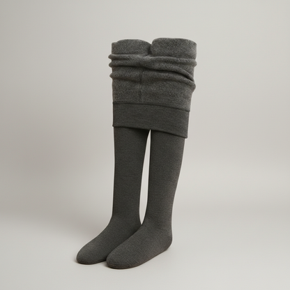 Thick Fleece Lined Tights For Girls