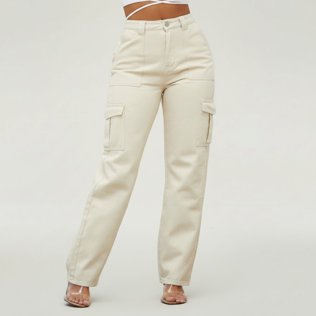Adjustable Straight Fit Cargo Pants