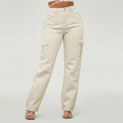 Adjustable Straight Fit Cargo Pants