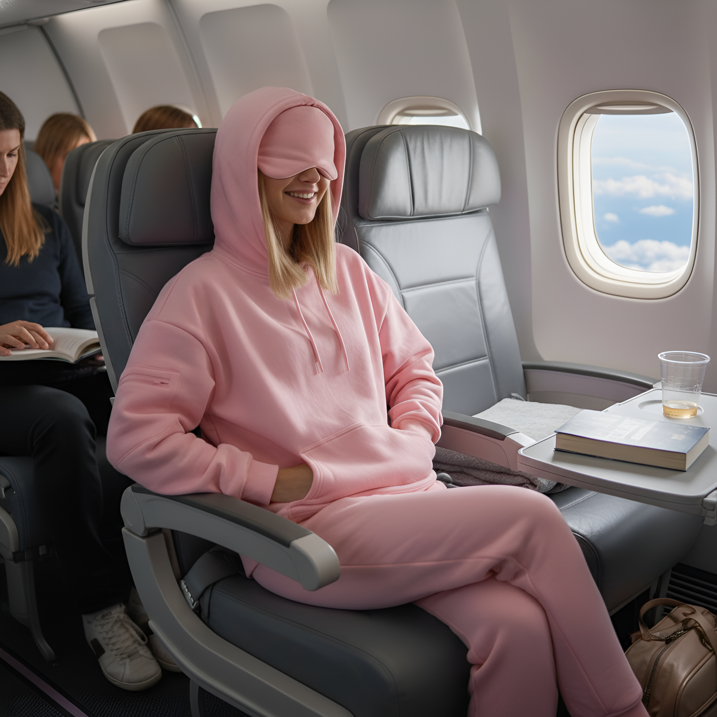 Travel Hoodie With Built In Sleeping Mask