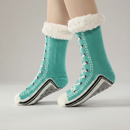 Winter Knit Sherpa Non Slip Slipper Socks