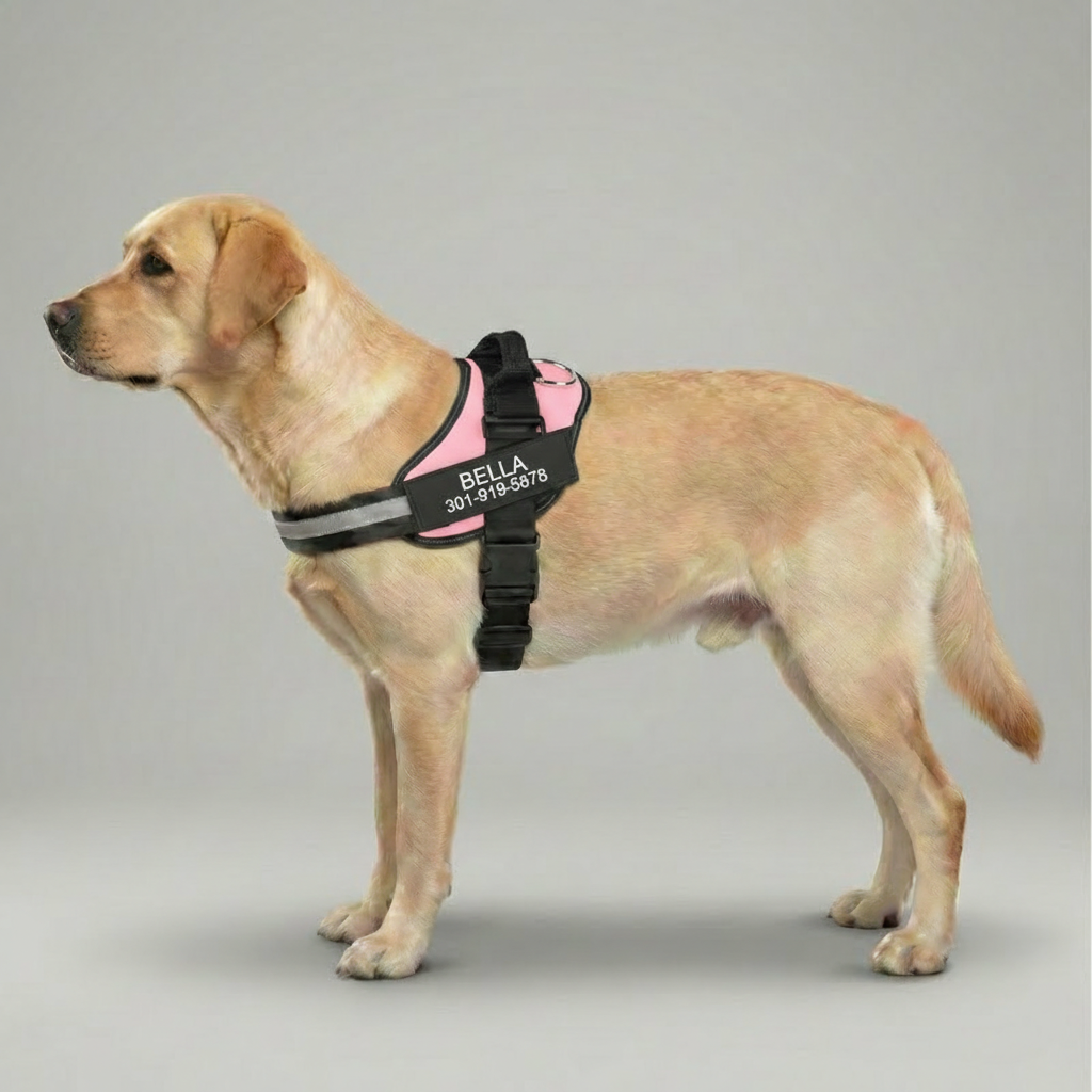 Custom No Pull Dog Harness With Name and Phone Number, Heavy Duty Personalized Pet Vest