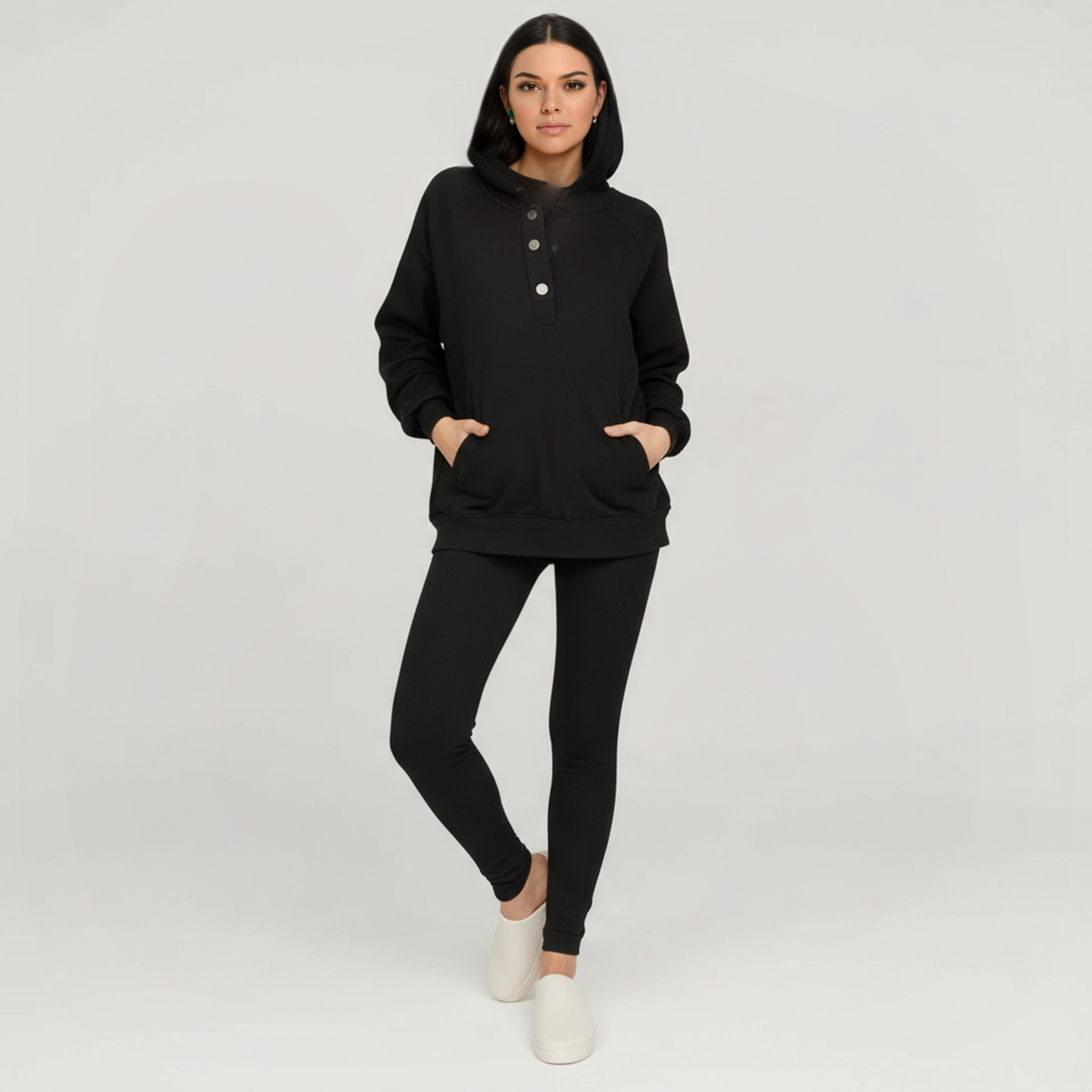 Modern Knit Hoodie And Legging Set