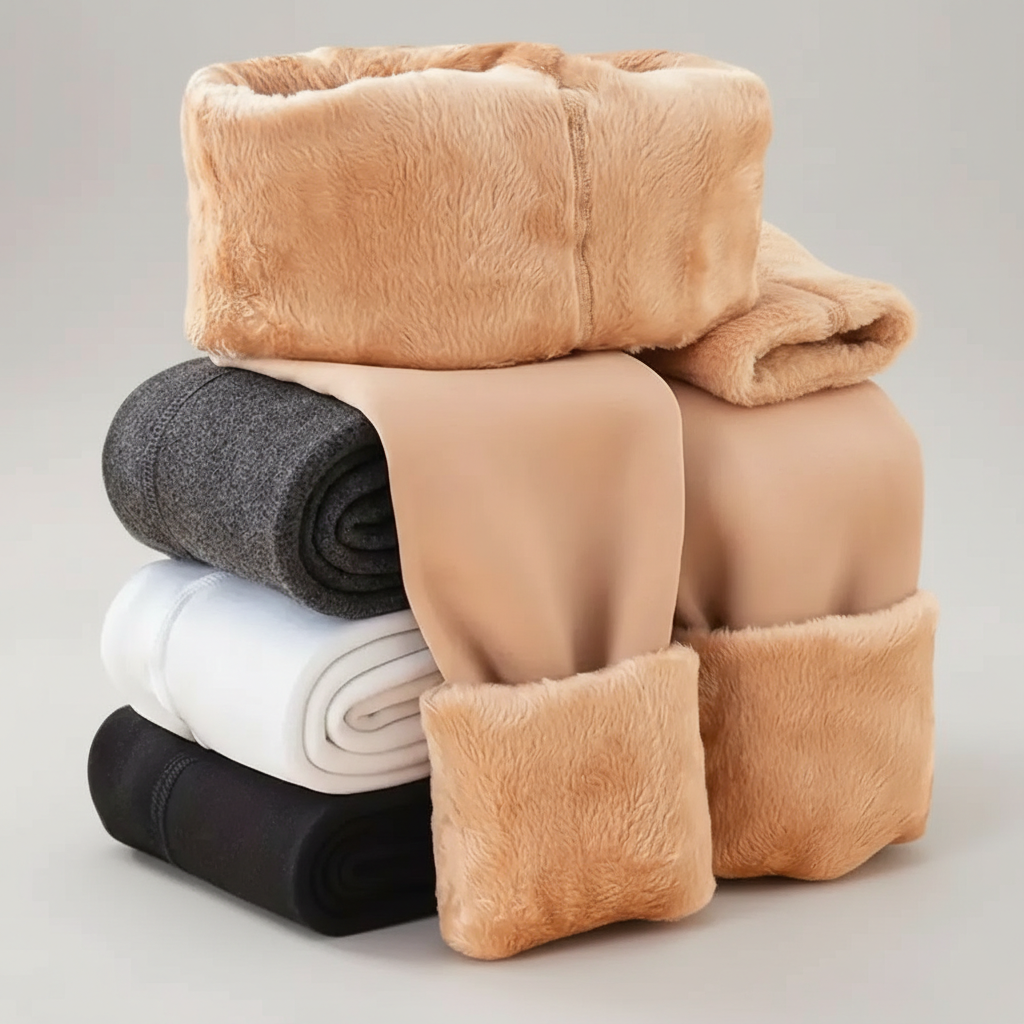 Thick Fleece Lined Tights For Girls