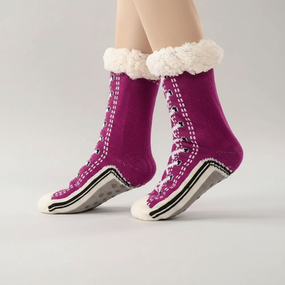Winter Knit Sherpa Non Slip Slipper Socks