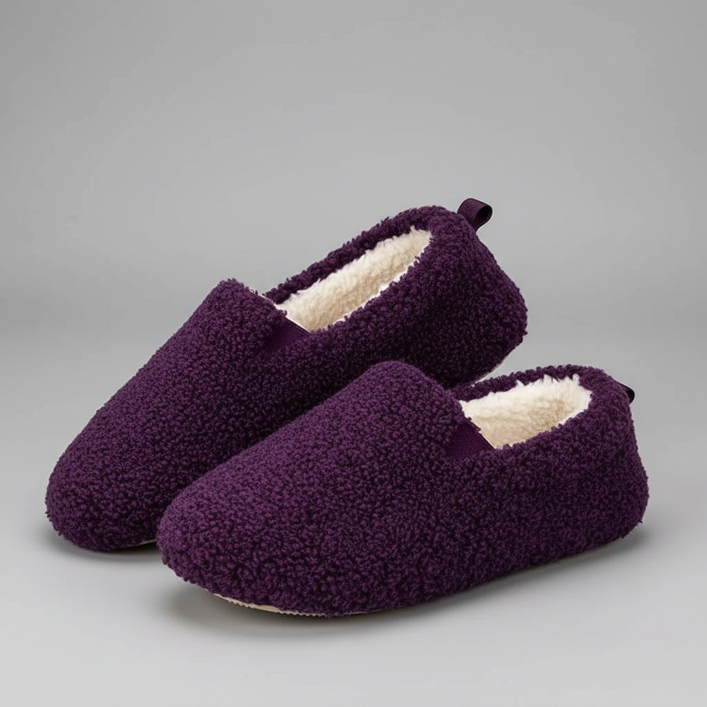 Cushioned Polar Fleece Indoor Loafer Slippers