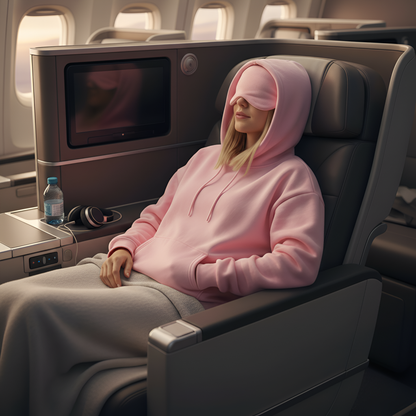 Travel Hoodie With Built In Sleeping Mask