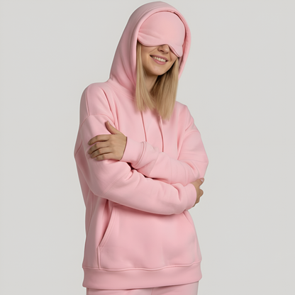 Travel Hoodie With Built In Sleeping Mask
