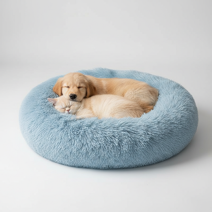 Donut Shaped Plush Pet Bed For Cats And Dogs