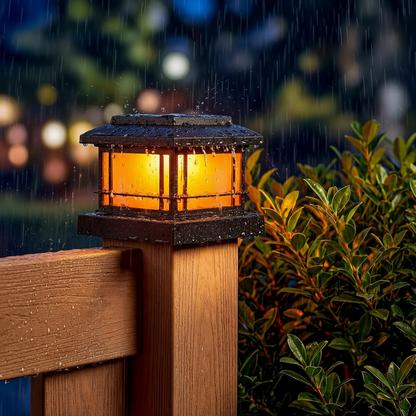 Solar Post Cap Lights Outdoor – Universal Fit for 4x4, 5x5, 6x6 Wood & Vinyl Posts – Waterproof LED Deck, Fence & Garden Lighting