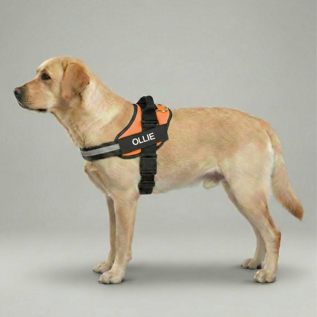 Custom No Pull Dog Harness With Name and Phone Number, Heavy Duty Personalized Pet Vest