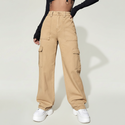 Adjustable Straight Fit Cargo Pants