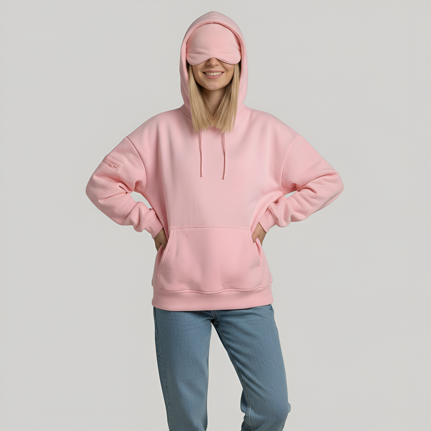 Travel Hoodie With Built In Sleeping Mask