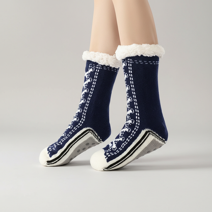 Winter Knit Sherpa Non Slip Slipper Socks
