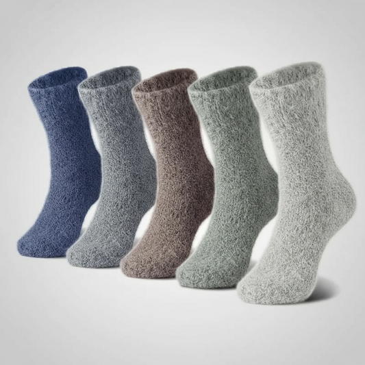 5 Pair Reindeer Design Knit Crew Socks