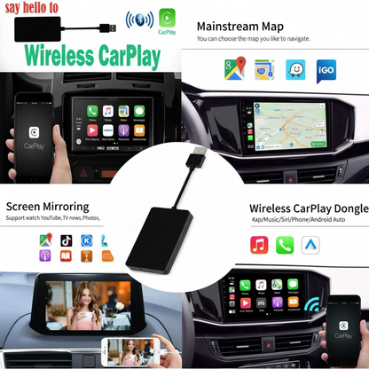 CarPlay and Android Auto Adapter Wireless Connectivity for All Car Brands