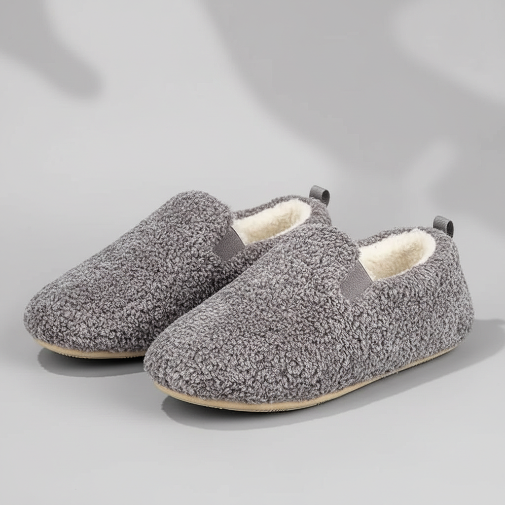 Cushioned Polar Fleece Indoor Loafer Slippers