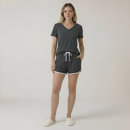 Short Sleeve Summer Pajama Set For Women