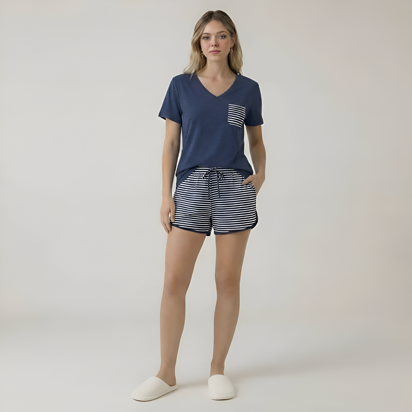 Short Sleeve Summer Pajama Set For Women