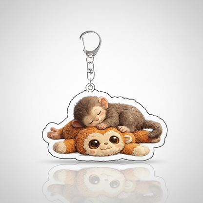 Zoo Punch Monkey Acrylic Keychain And Backpack Accessories