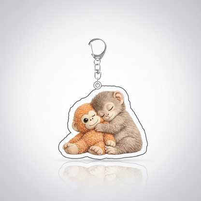 Zoo Punch Monkey Acrylic Keychain And Backpack Accessories