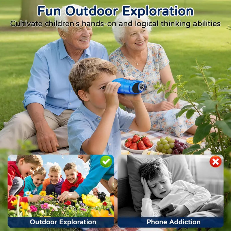 【2027 Upgrade】SEEKID 1000X Handheld Microscope for Kids with 4K 2.0" Screen, Photo & Video Camera, Rechargeable and Portable, a Fun STEM Gift & Birthday Present for Ages 3+,back to school