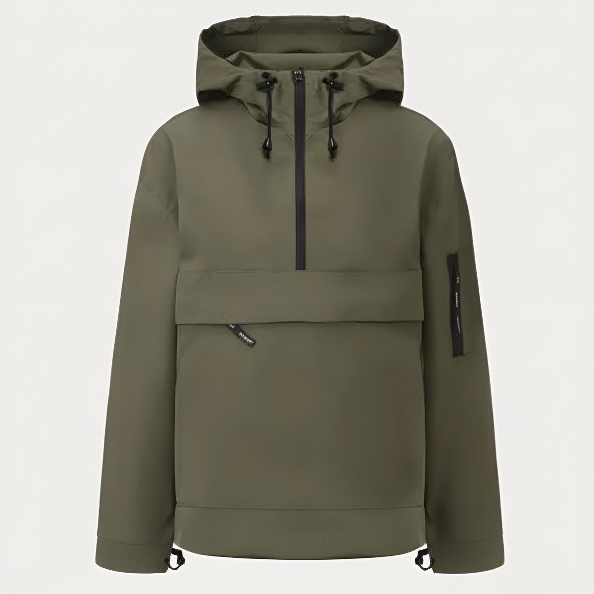 Hooded Half Zip Leopard Print Pullover Hoodie
