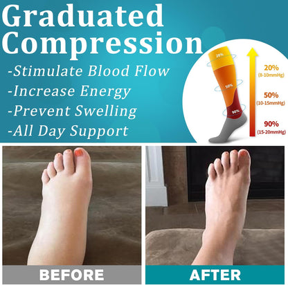 6 Pairs Copper Compression Socks
