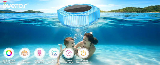 Avatar Controls Floating Pool Lights Solar Powered, RGB Color Changing Solar Pool Lights that Float with Dynamic Lighting Effects, IP68 Waterproof Swimming Pools Light for Party Decor(2/4Pack) Mother's Day Gifts summergarden,campingessentials,outdoorfurni