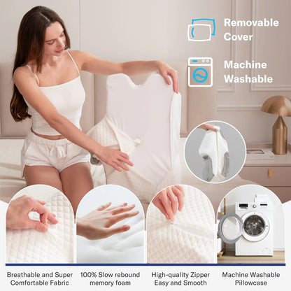 Removable machine-washable breathable pillow cover