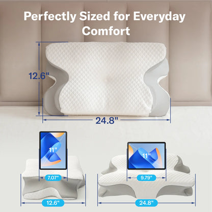 Generously sized pillow dimensions