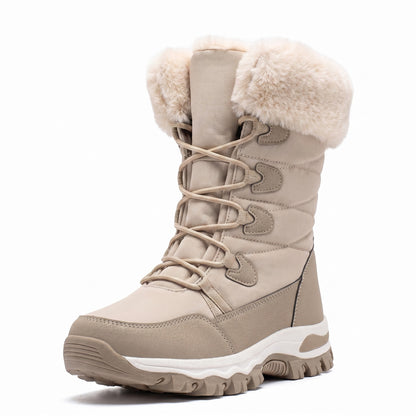 FurLined Winter Boots — Beige Brown
