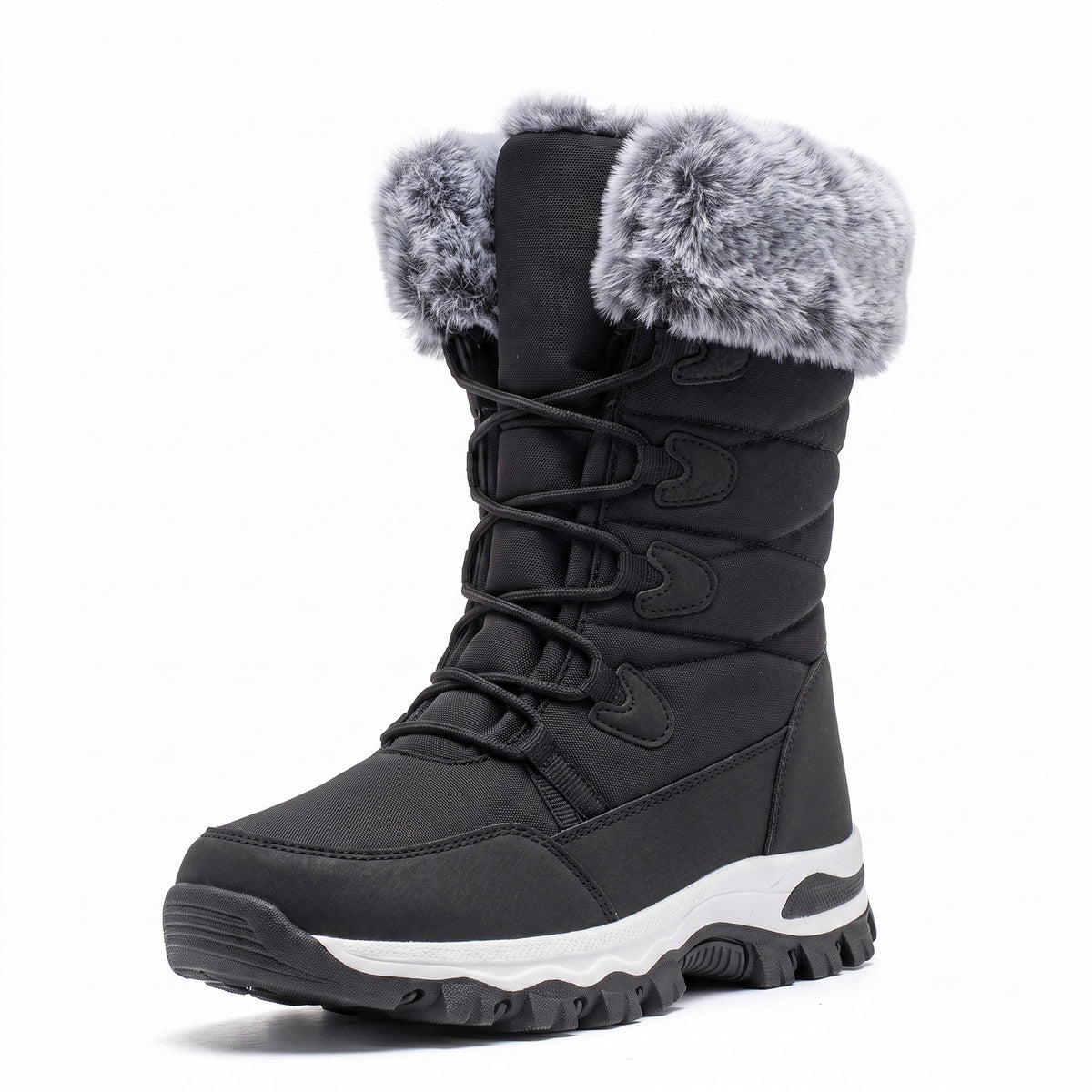 FurLined Winter Boots — Black