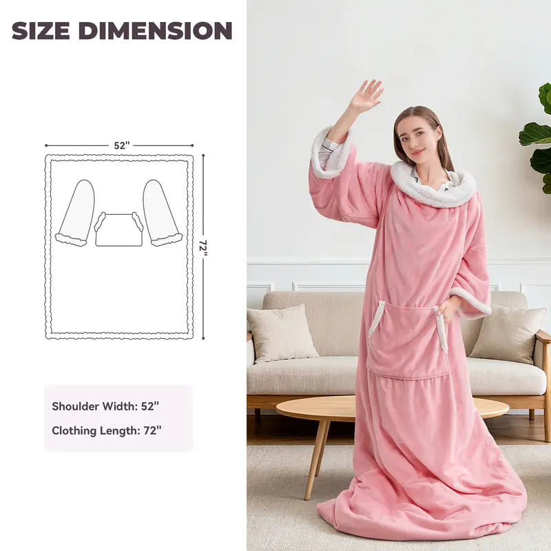 Wearable heated blanket size: 52 x 72 inches