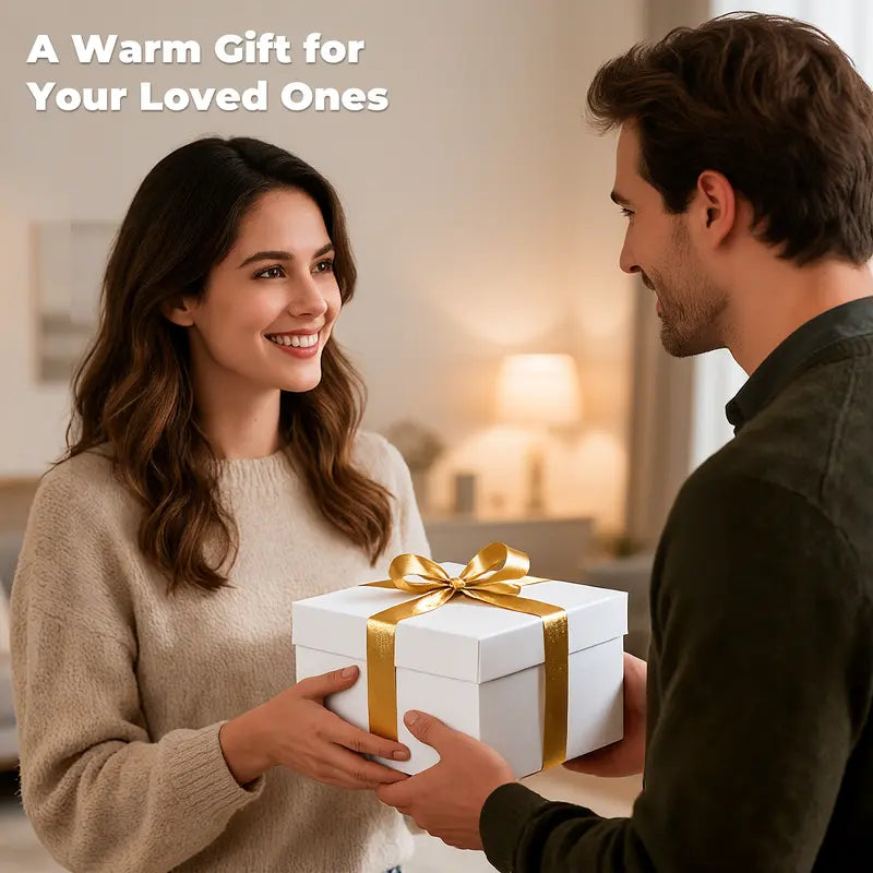 Wearable heated blanket as a warm holiday gift