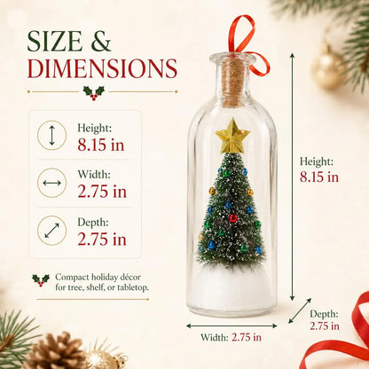 Recordable Christmas Message In A Bottle Ornament With Voice Recording Holiday Keepsake
