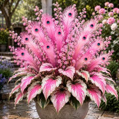 Peacock Flame Hosta Bulbs For Garden And Lawns